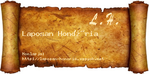 Laposan Honória névjegykártya